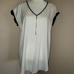 Express  Size  Large Top  Zip Blouse.